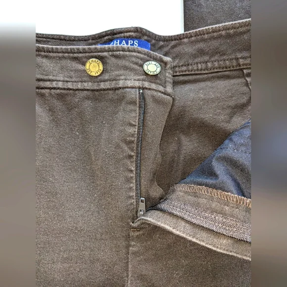 CHAPS Women's Double Button Petite Pants - Picture 5 of 8